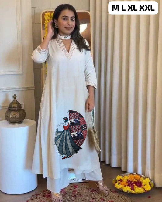 Cotton Embroidery Suit