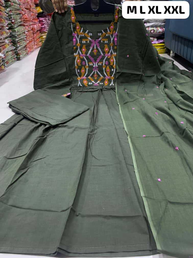Cotton Embroidery Suit