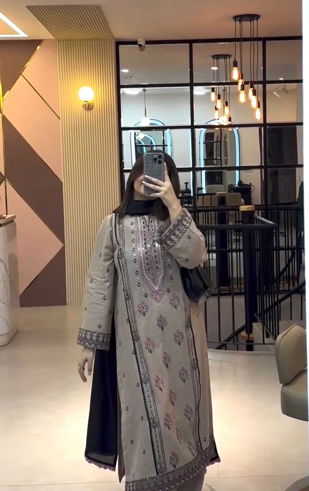 Faux Georgette Embroidery Suit