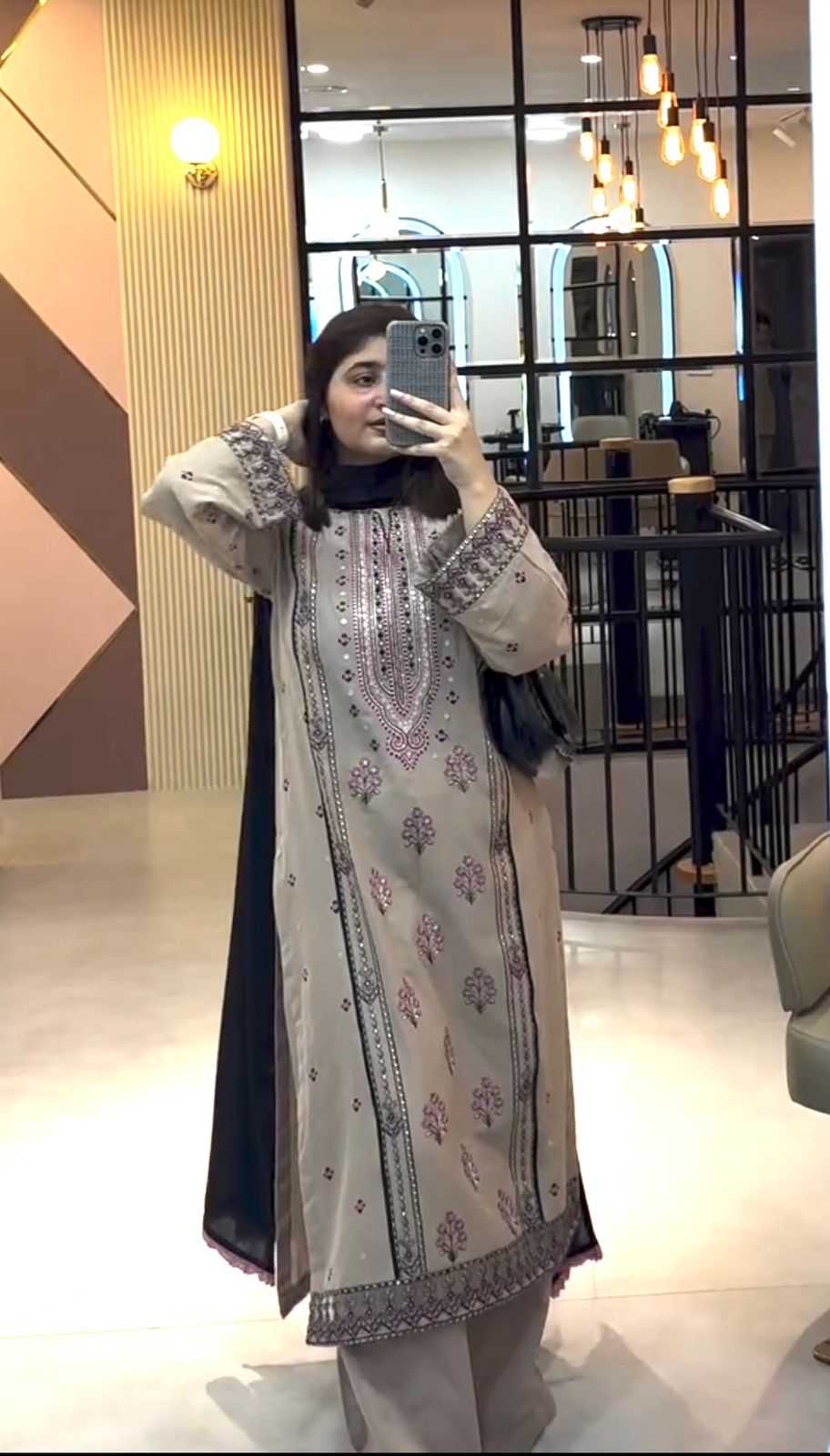 Faux Georgette Embroidery Suit