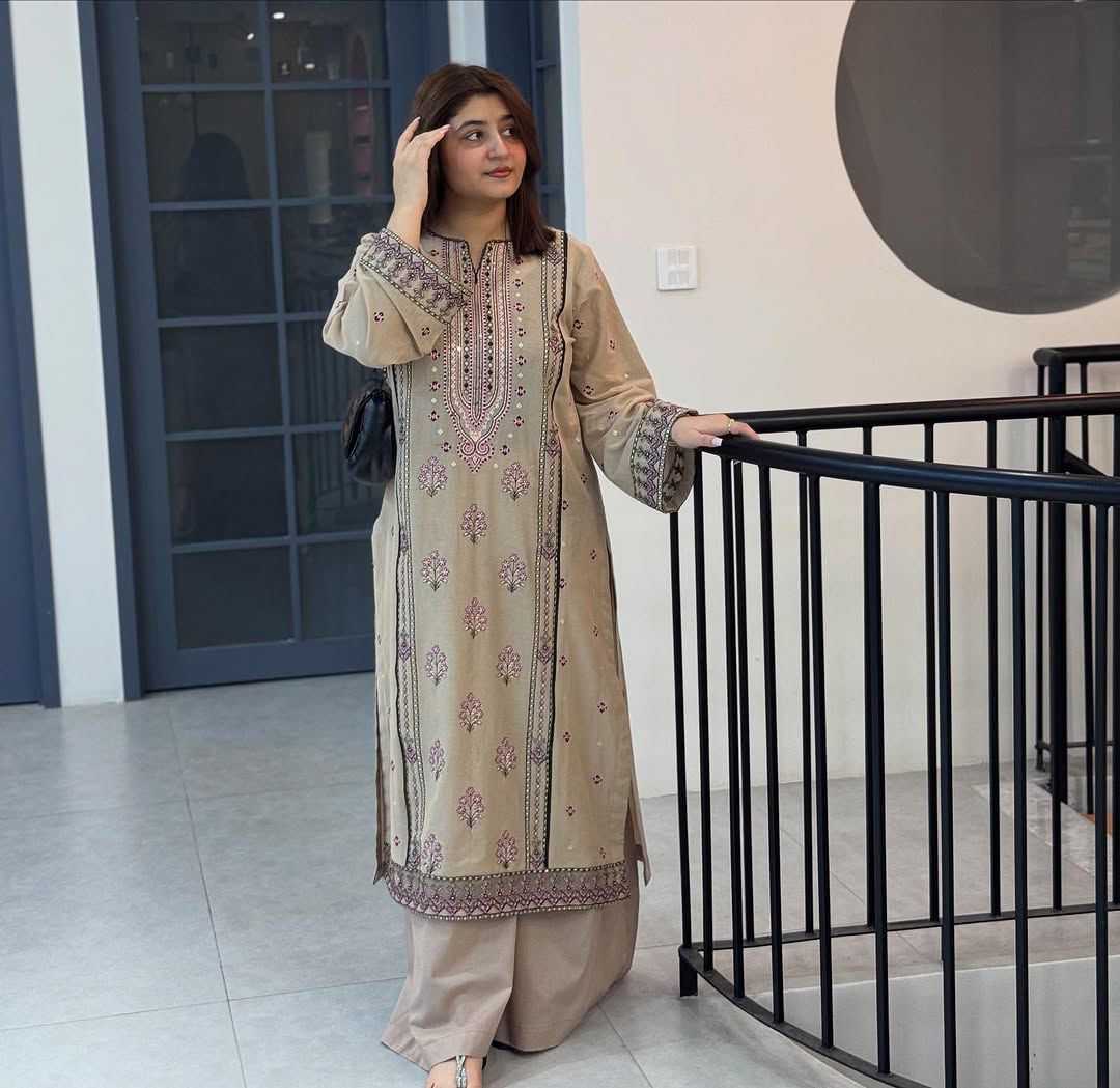 Faux Georgette Embroidery Suit