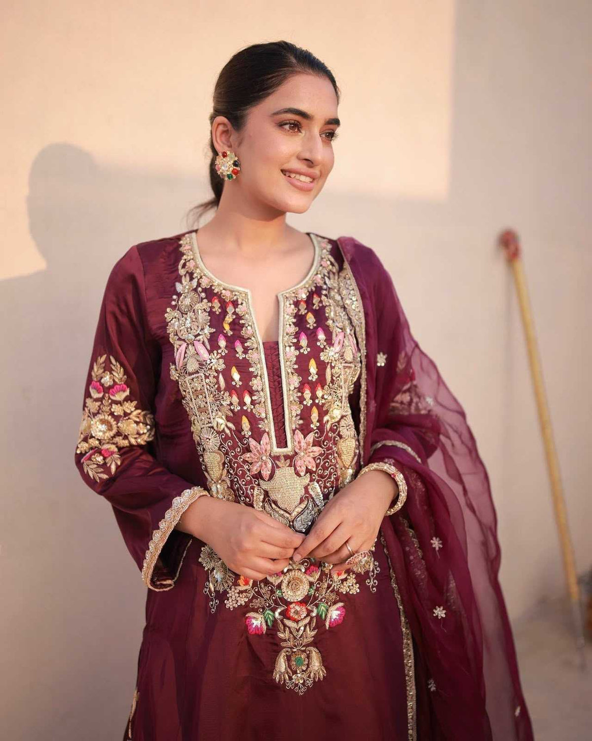 Satin Silk Ladies Suit