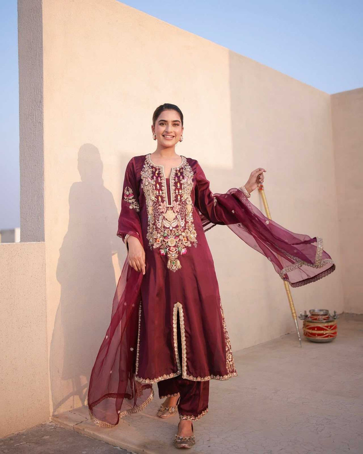 Satin Silk Ladies Suit