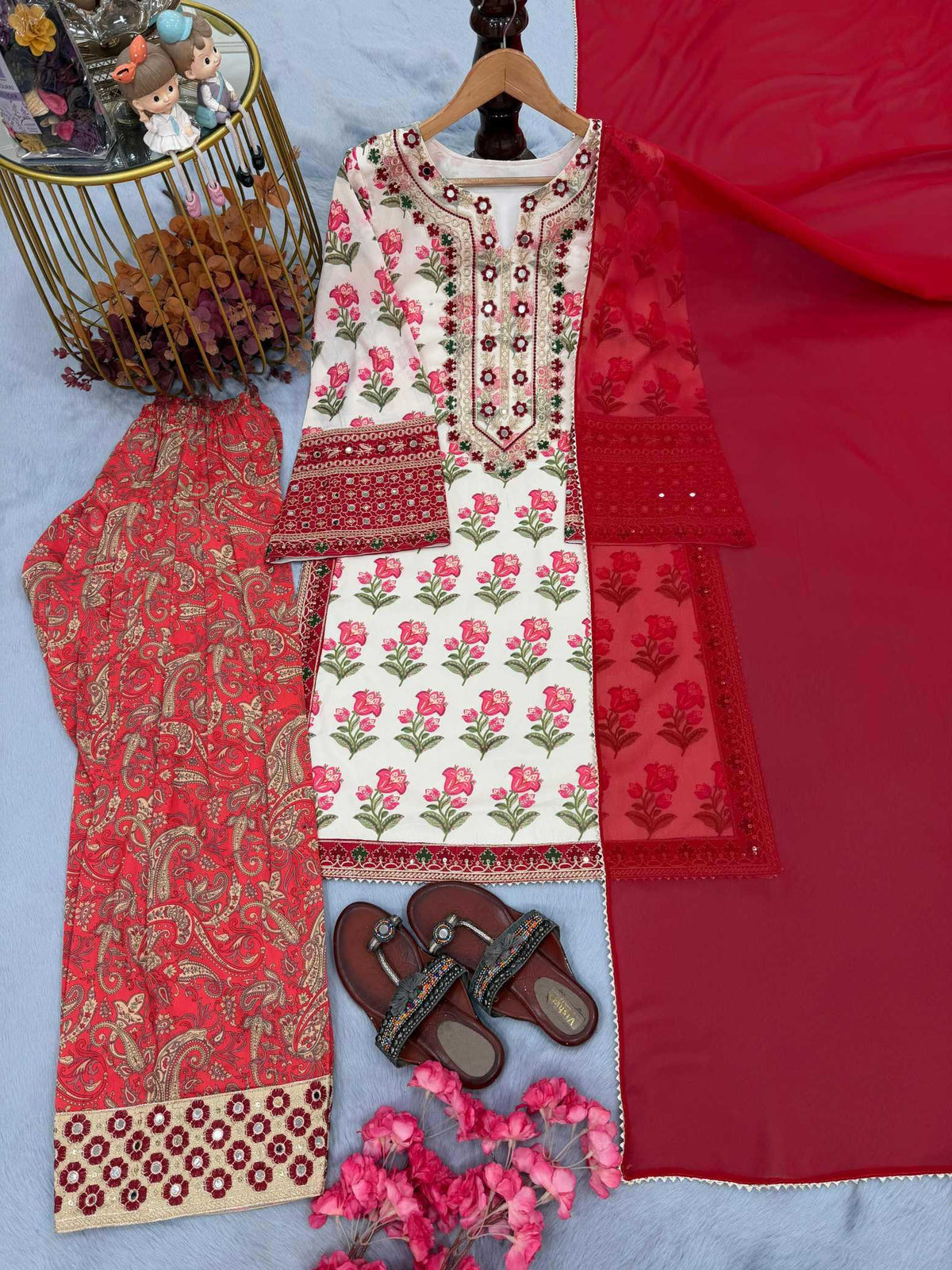 Crepe Printed Suit