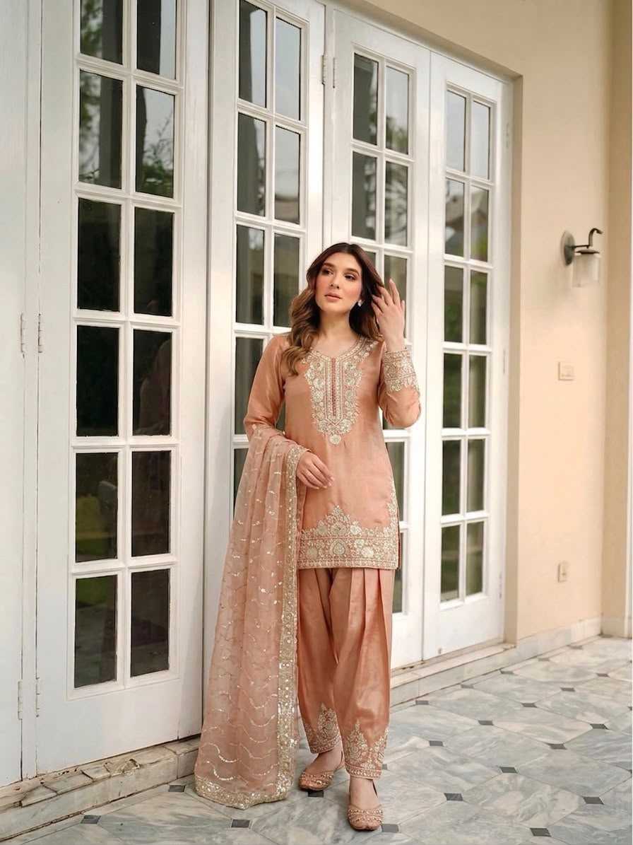 Pure Silk Embroidery Suit