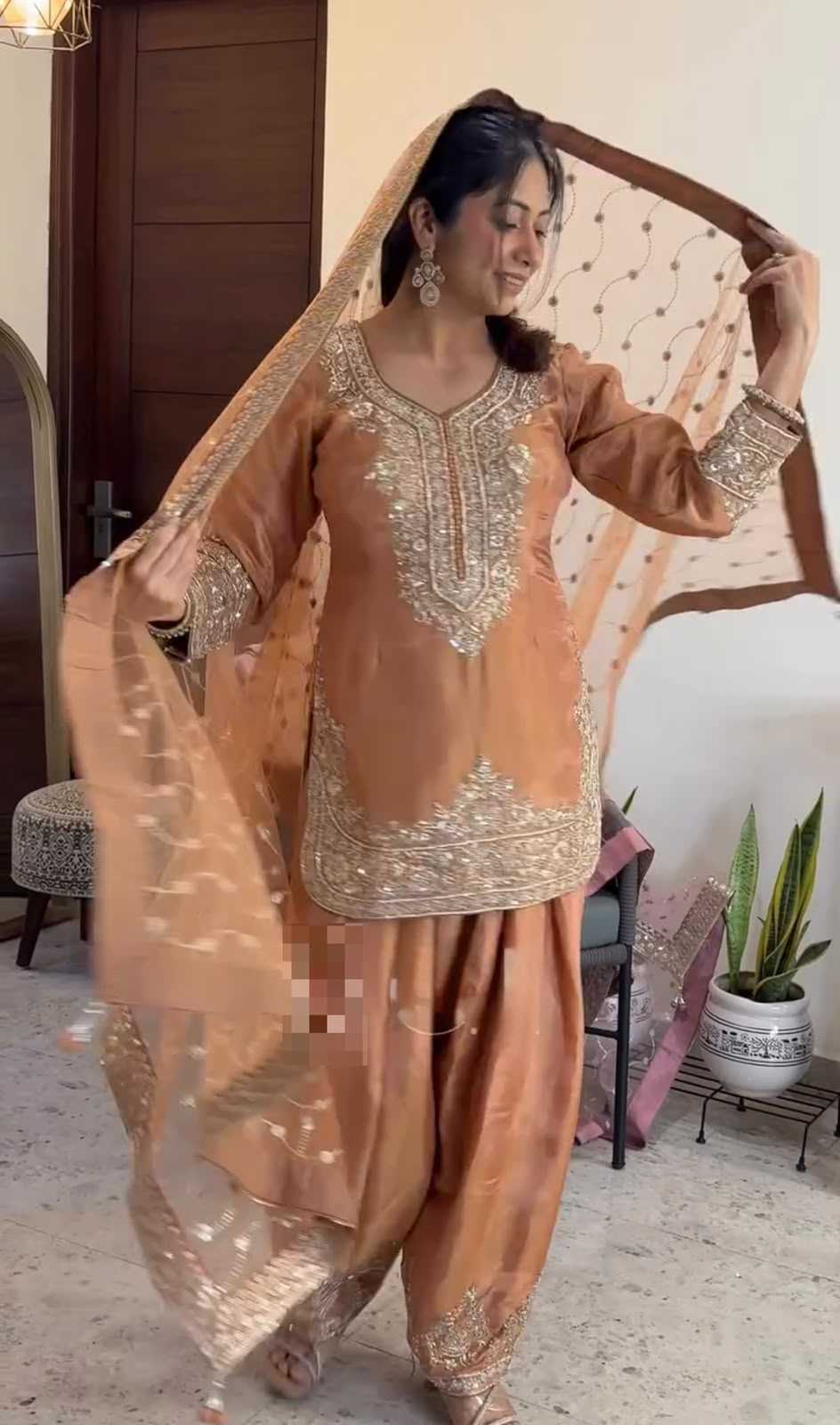 Pure Silk Embroidery Suit