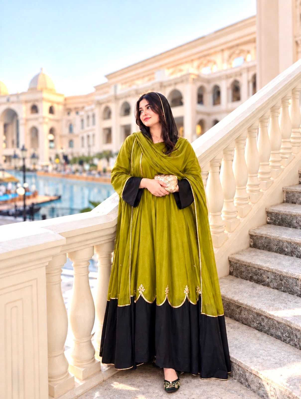 Premium Roman Silk Designer Suit in Black