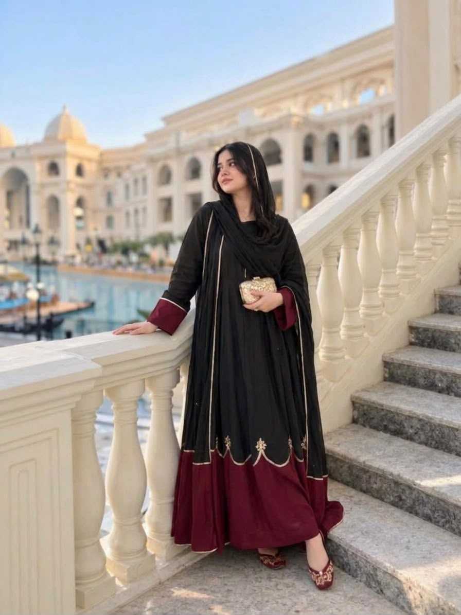 Premium Roman Silk Designer Suit in Black