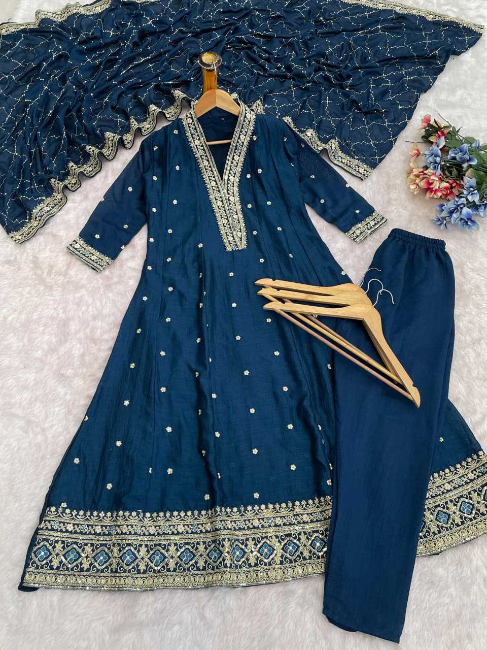 Vichitra Silk Anarkali Kurti