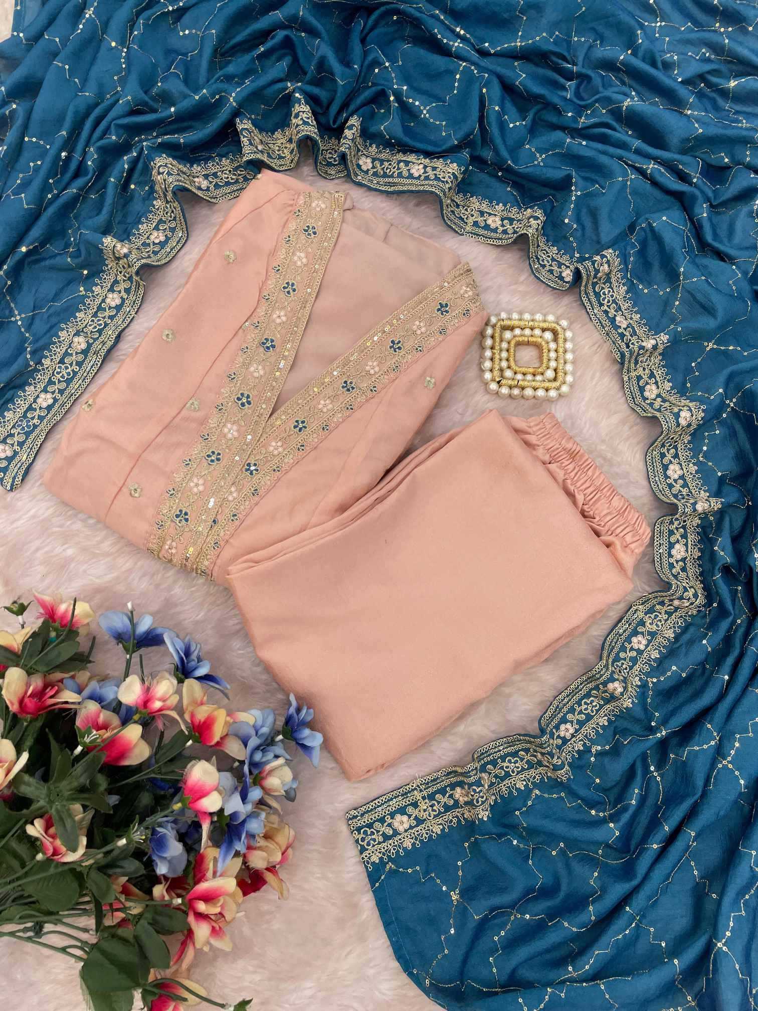 Vichitra Silk Anarkali Kurti