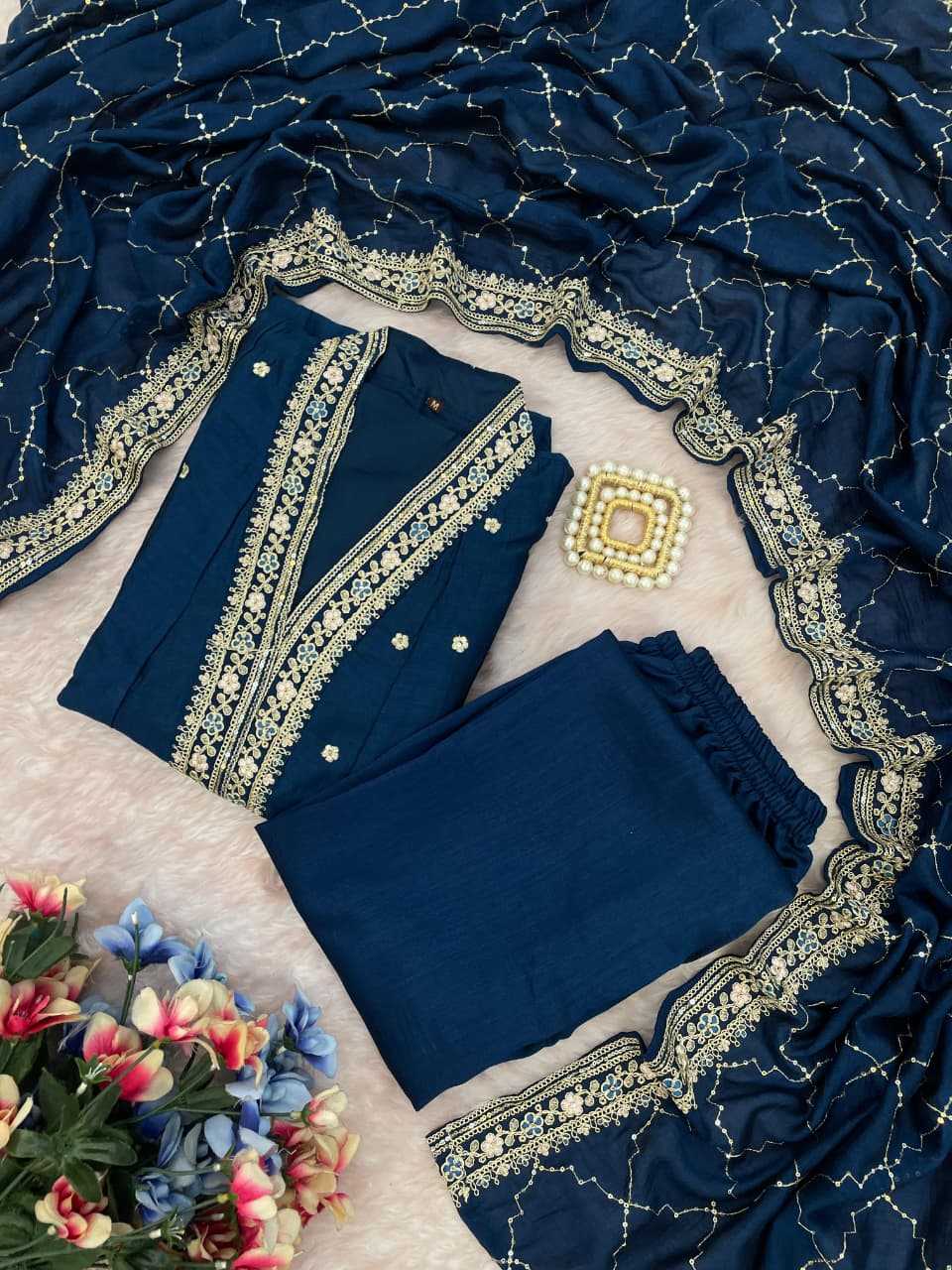 Vichitra Silk Anarkali Kurti