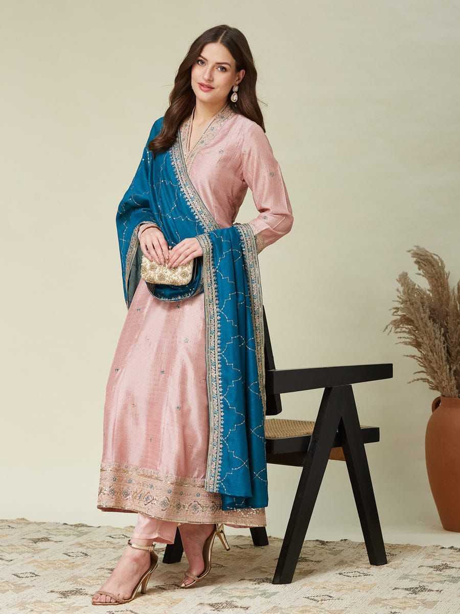 Vichitra Silk Anarkali Kurti