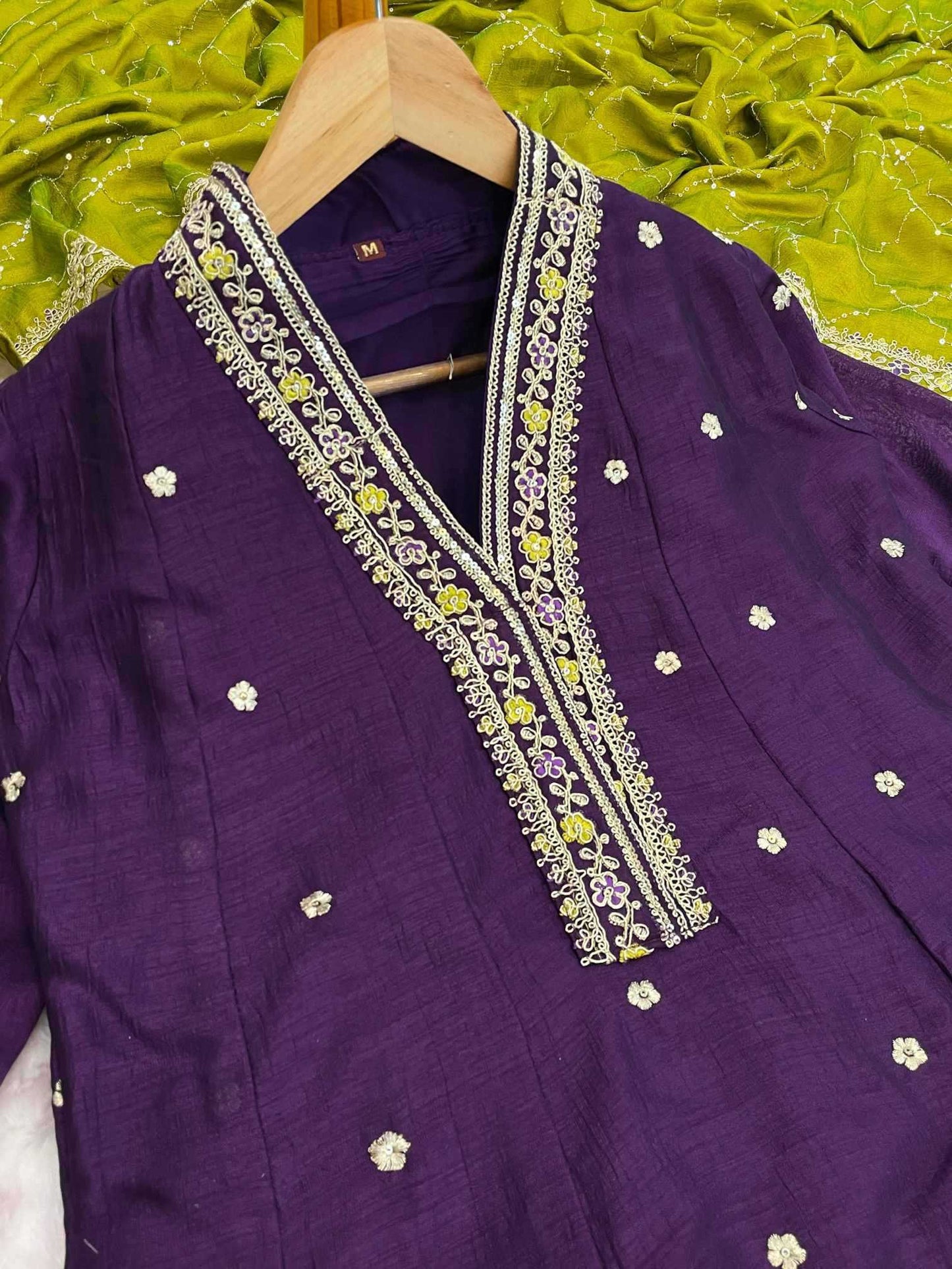 Vichitra Silk Anarkali Kurti
