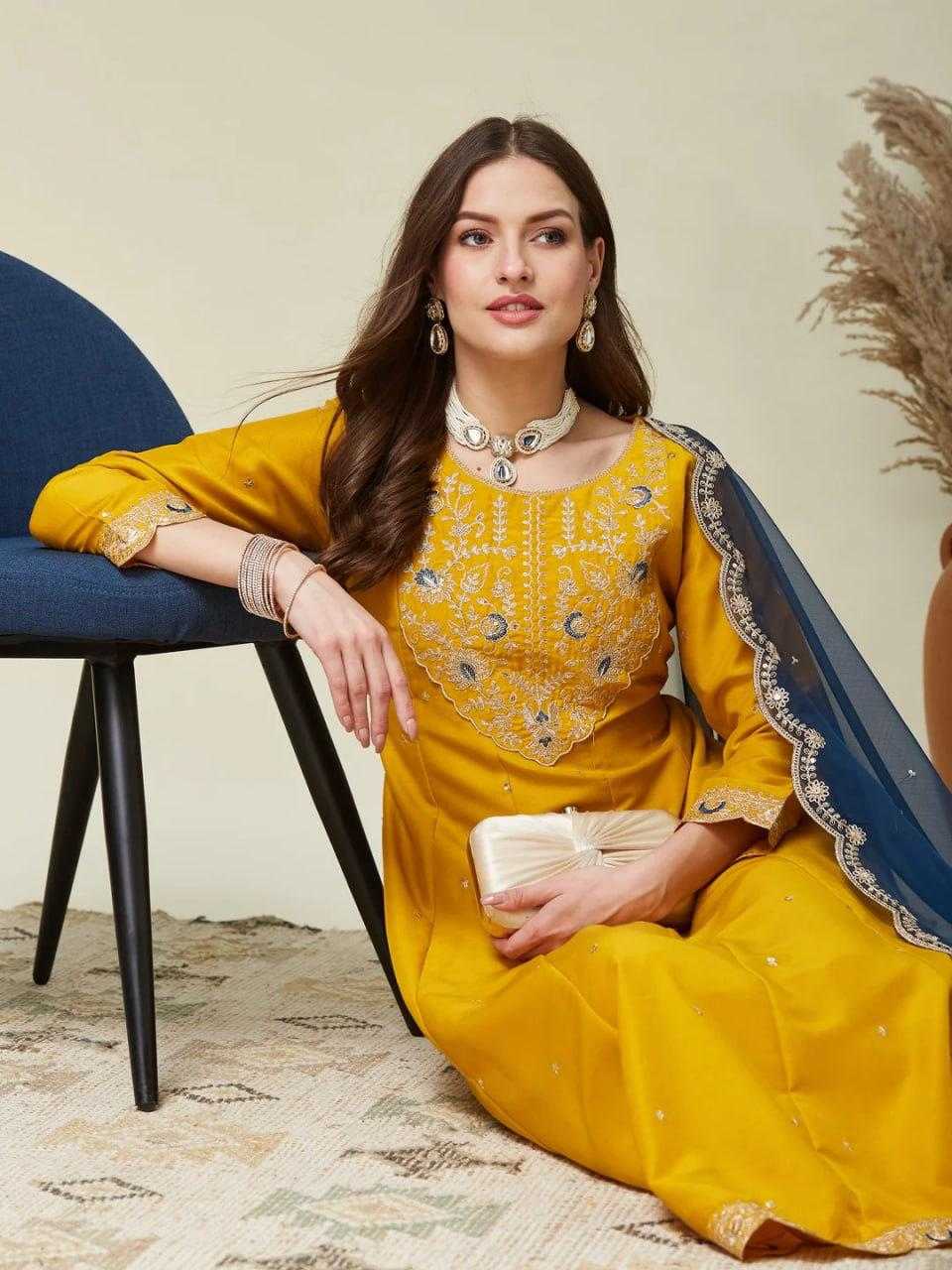 Vichitra Silk Anarkali Kurti