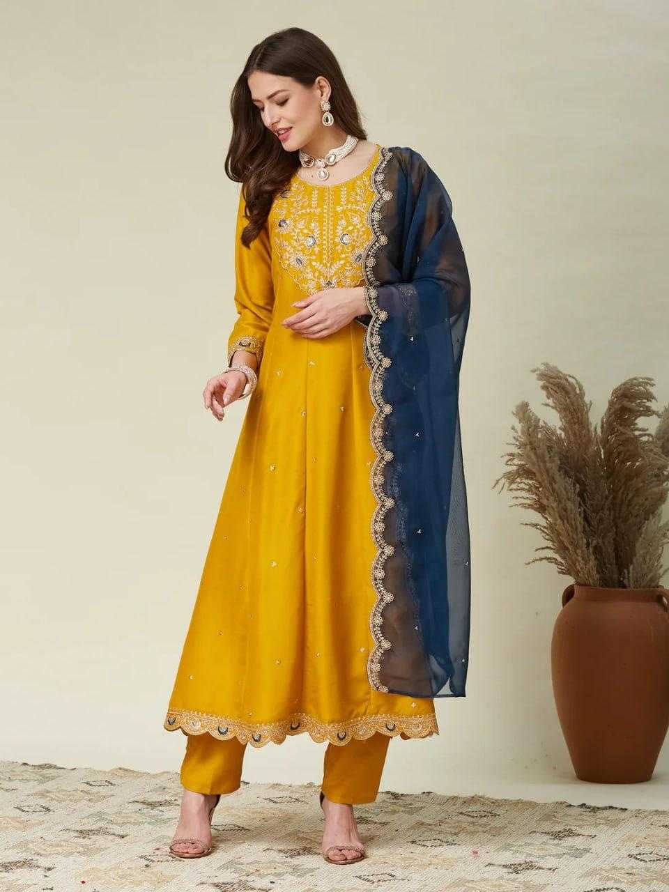 Vichitra Silk Anarkali Kurti