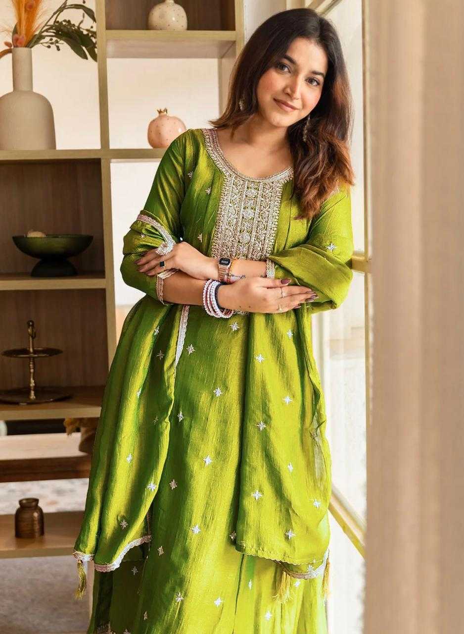 Vichitra Silk Designer Kurti
