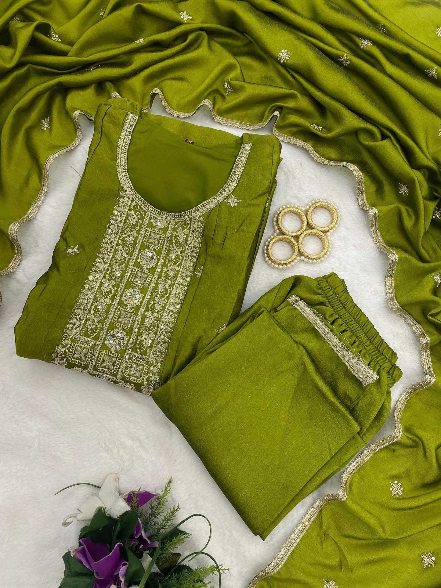 Vichitra Silk Designer Kurti