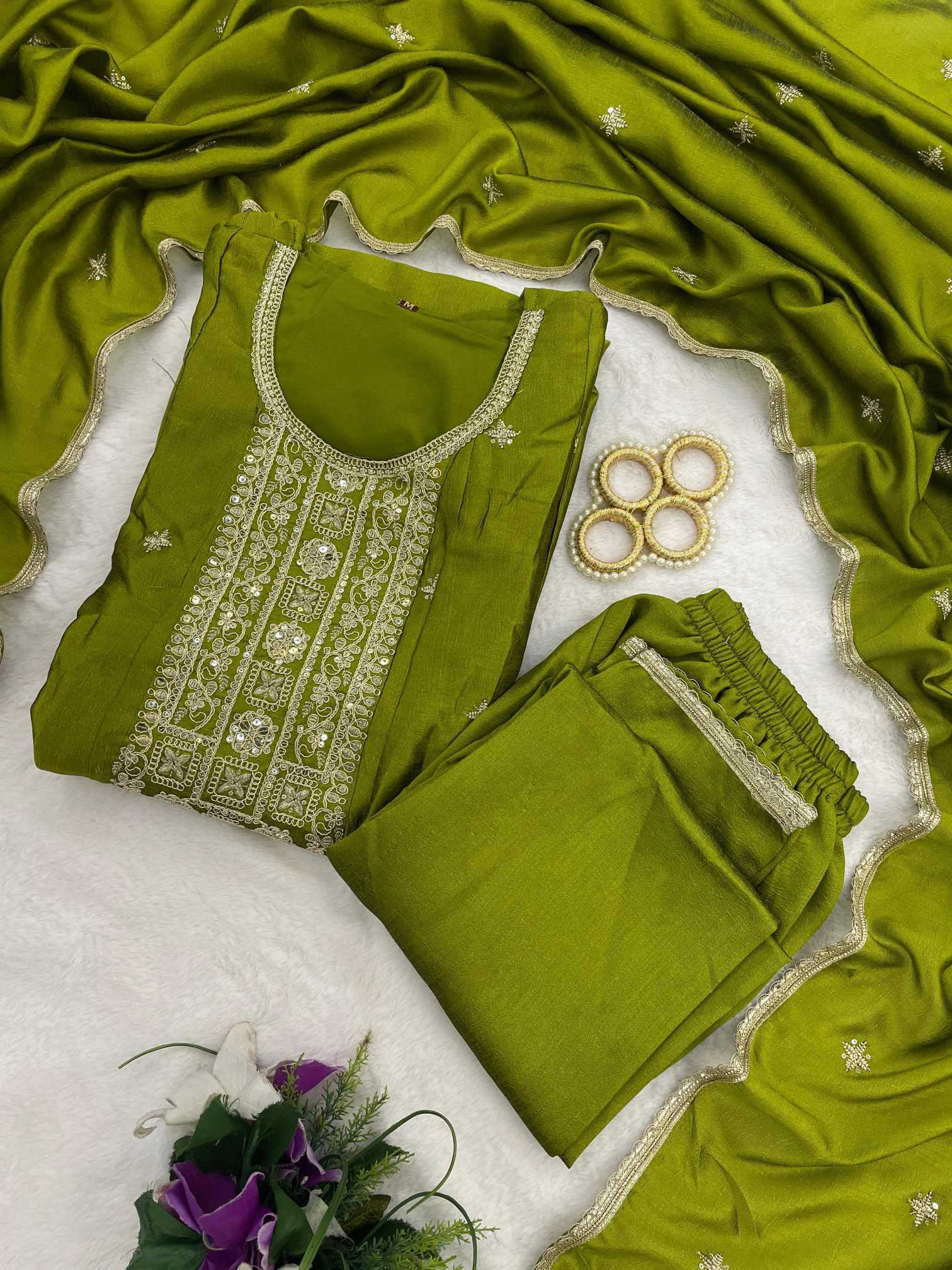 Vichitra Silk Designer Kurti