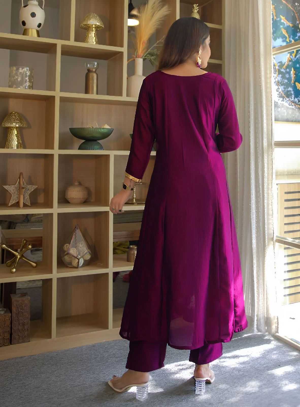 Vichitra Silk Designer Kurti
