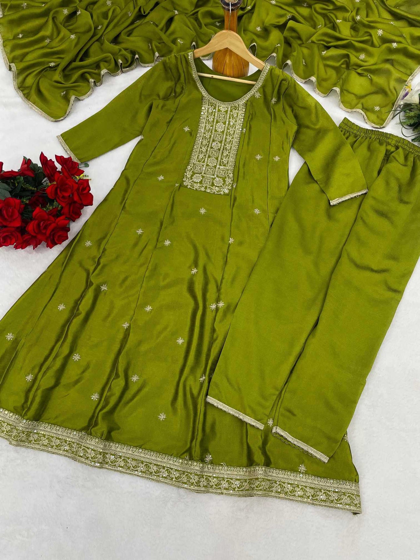 Vichitra Silk Designer Kurti