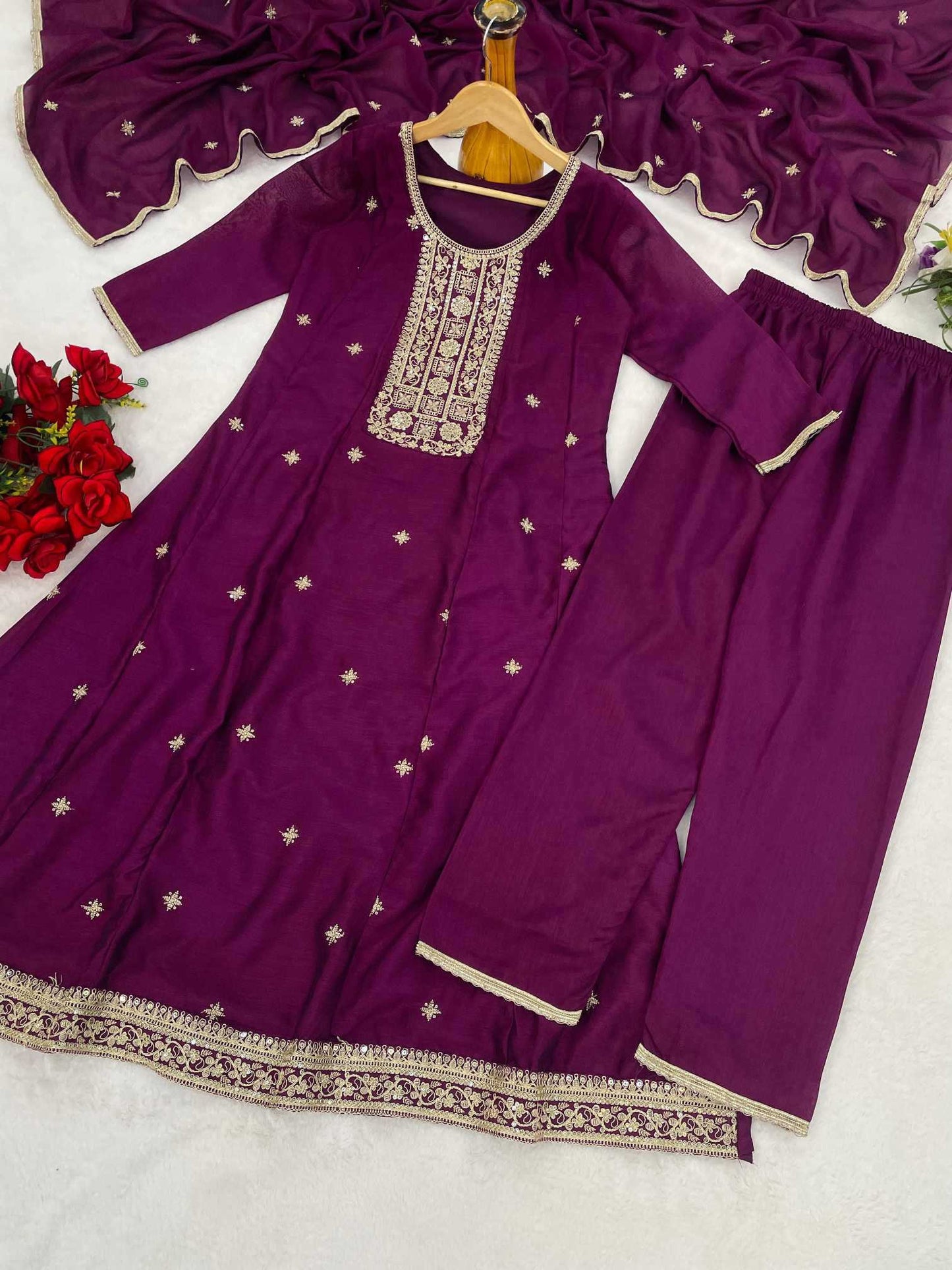 Vichitra Silk Designer Kurti