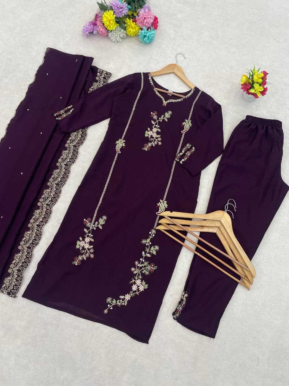 Vichitra Silk Designer Kurti