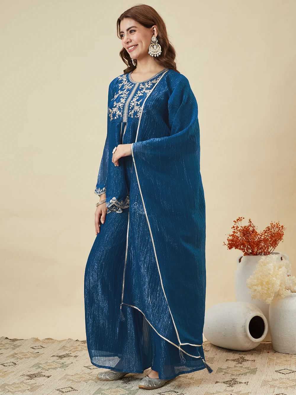 Crush Silk Designer Kurti