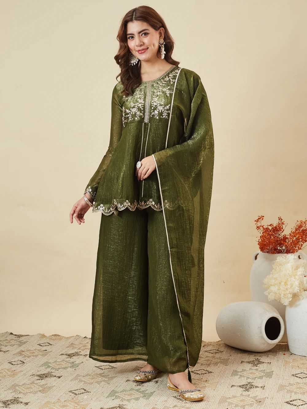 Crush Silk Designer Kurti