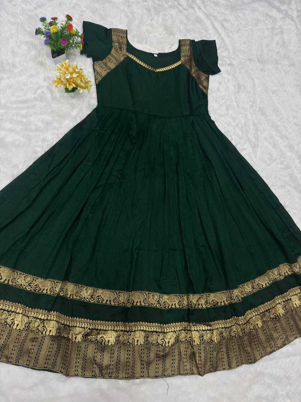 Vichitra Silk Party Gown