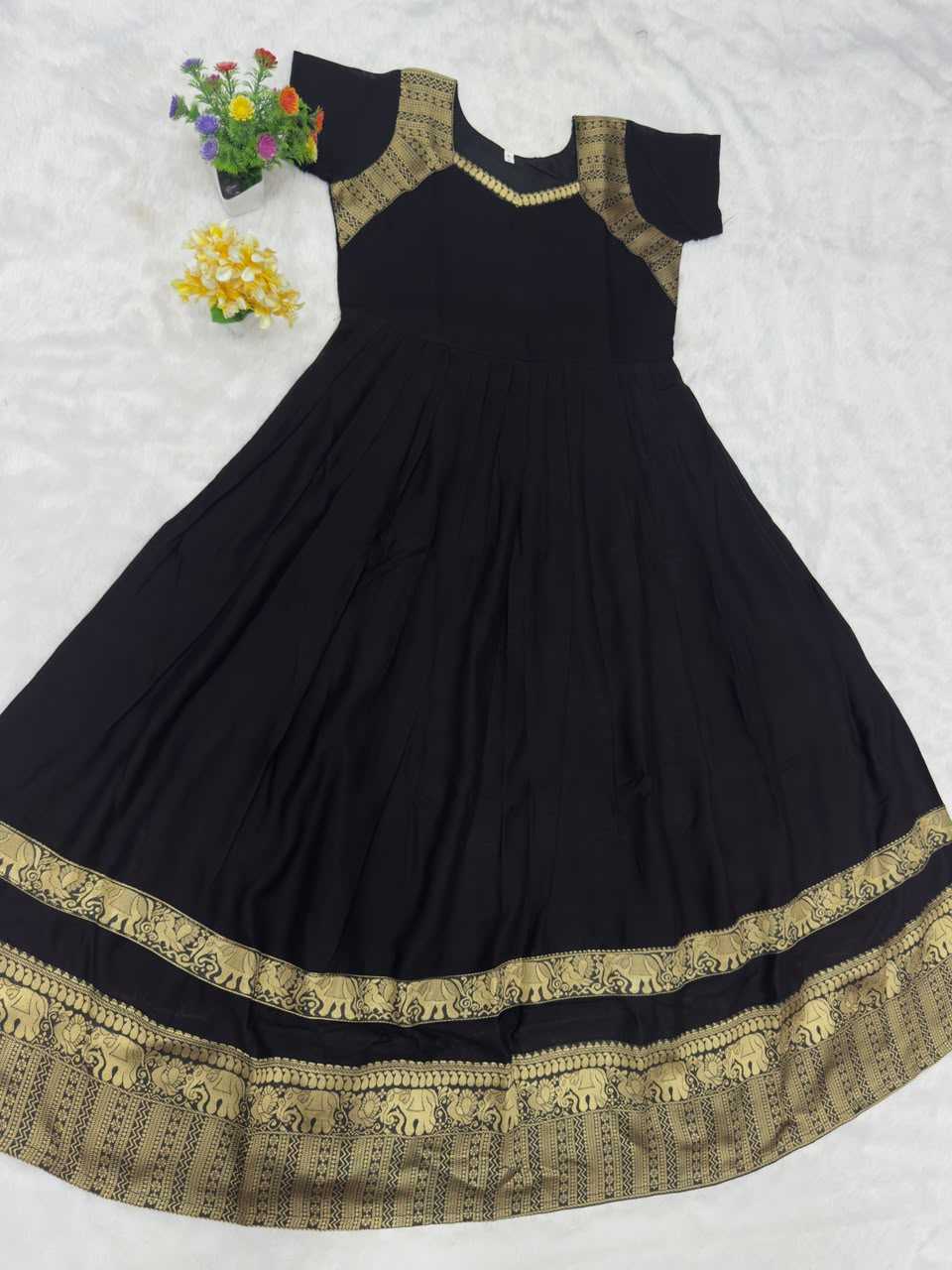 Vichitra Silk Party Gown