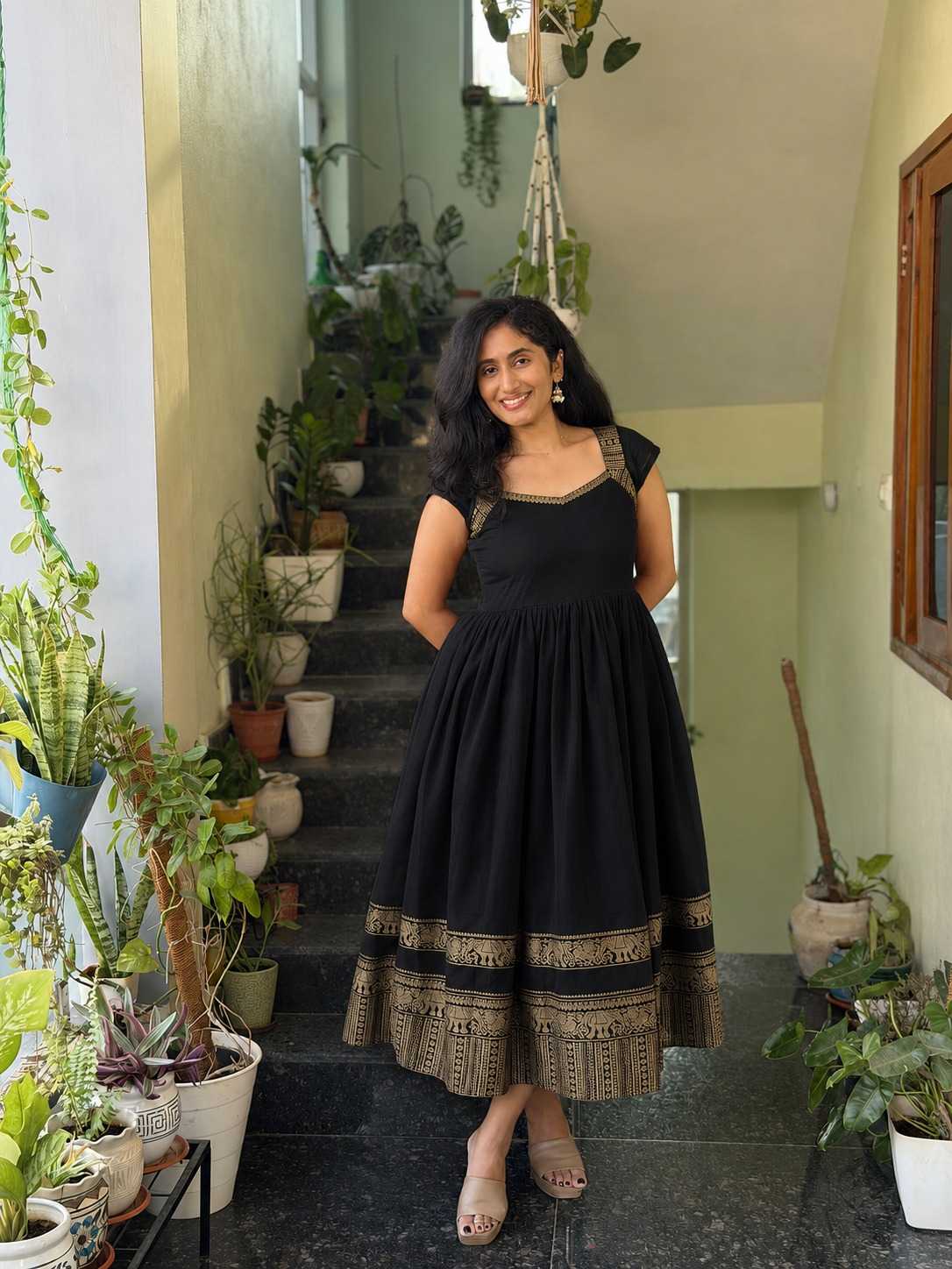 Vichitra Silk Party Gown