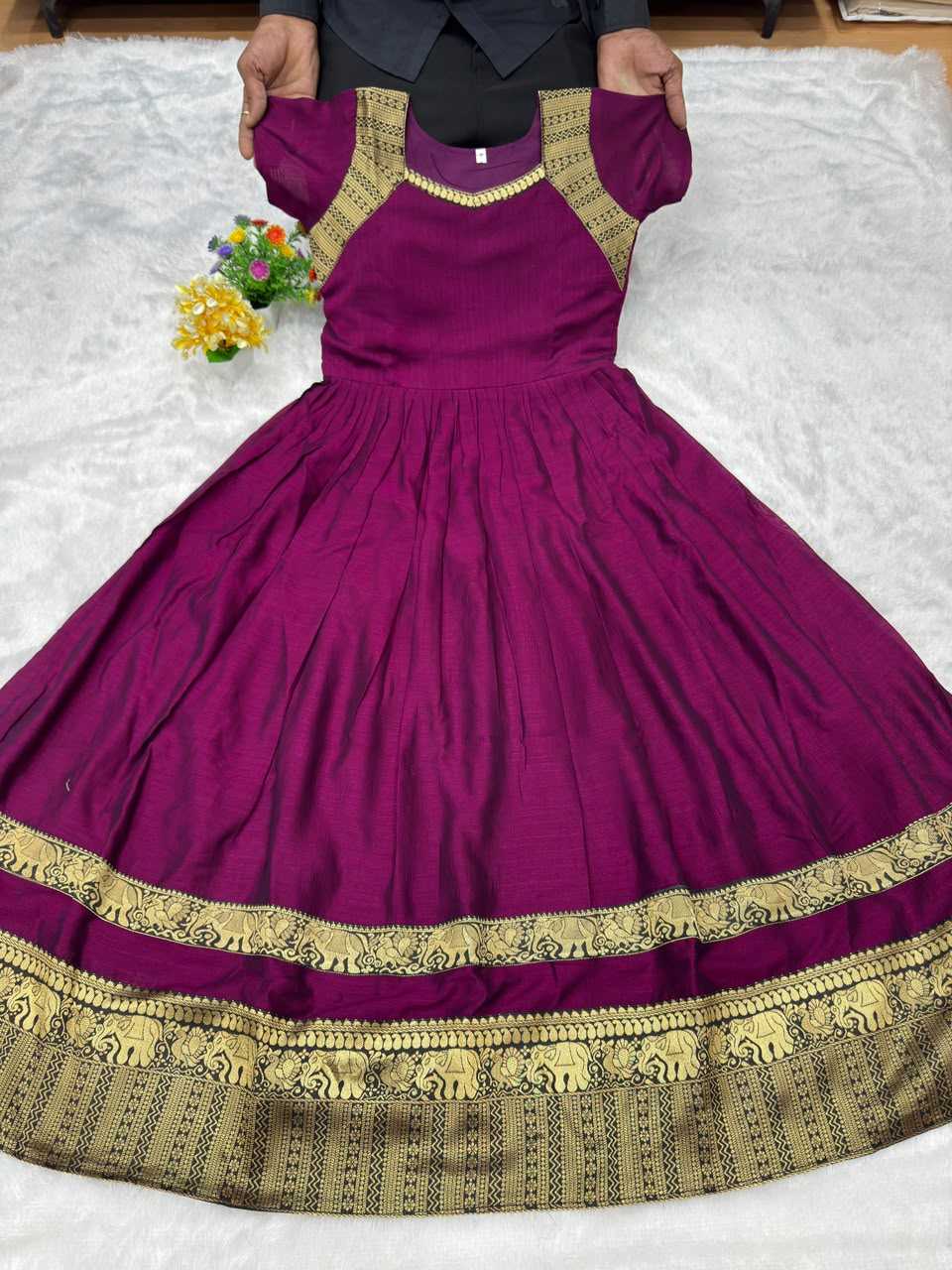 Vichitra Silk Party Gown