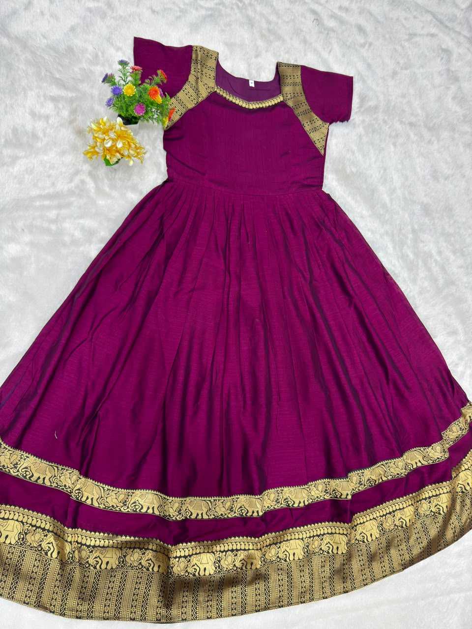Vichitra Silk Party Gown