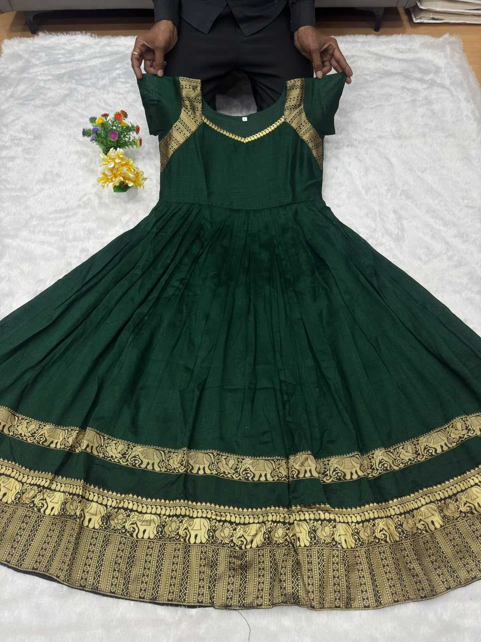 Vichitra Silk Party Gown