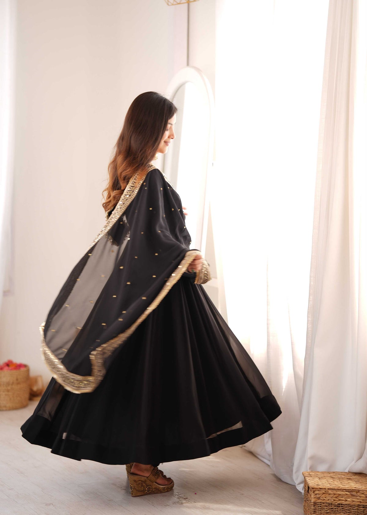Georgette Embroidery Gown