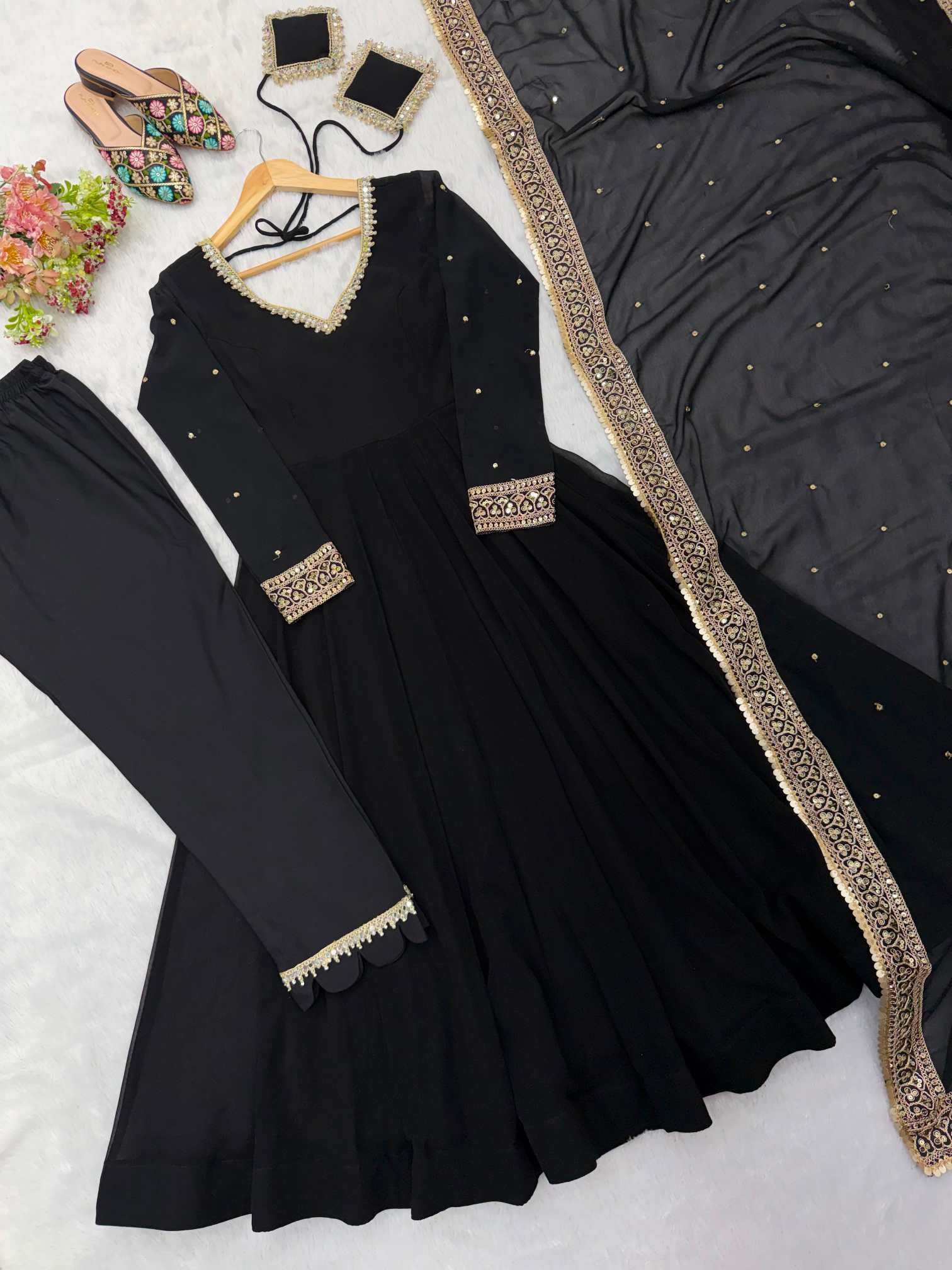 Georgette Embroidery Gown