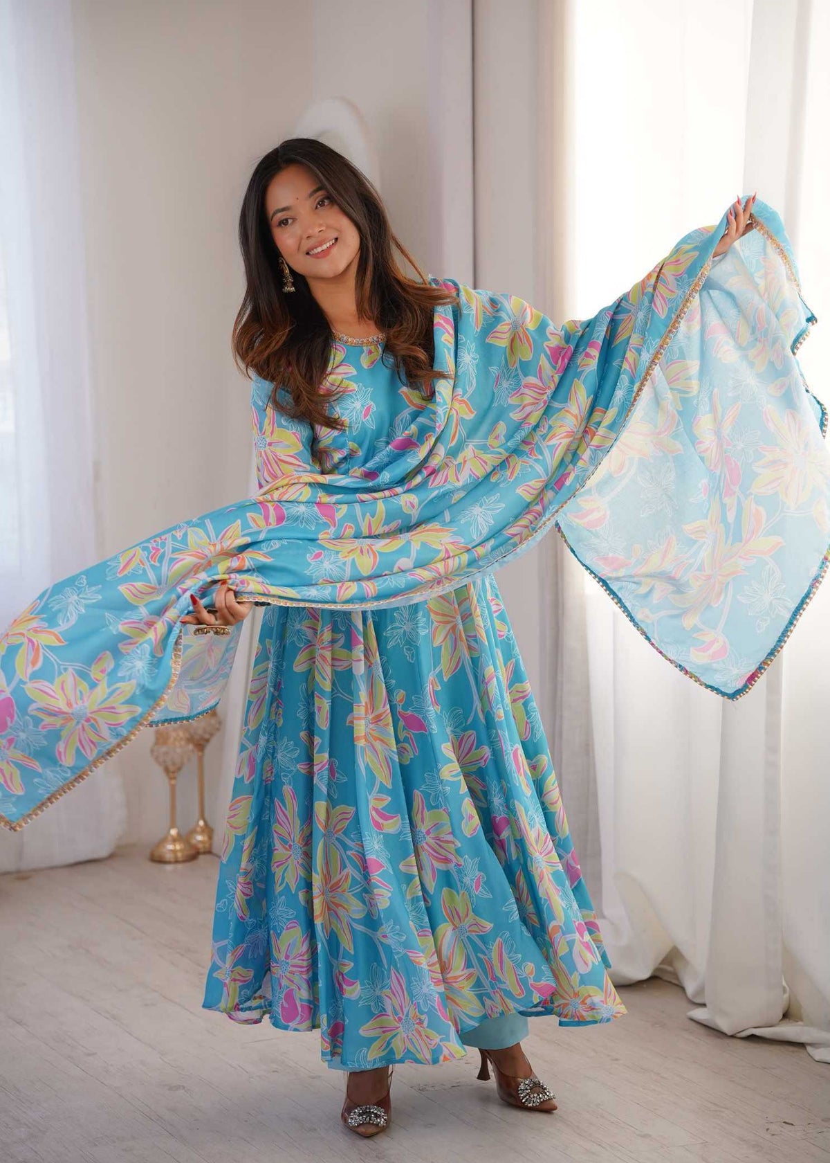 Heavy Muslin Printed Gown