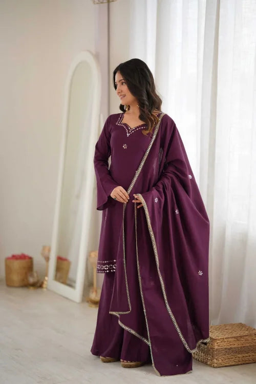 Premium Roman Silk Printed Suit