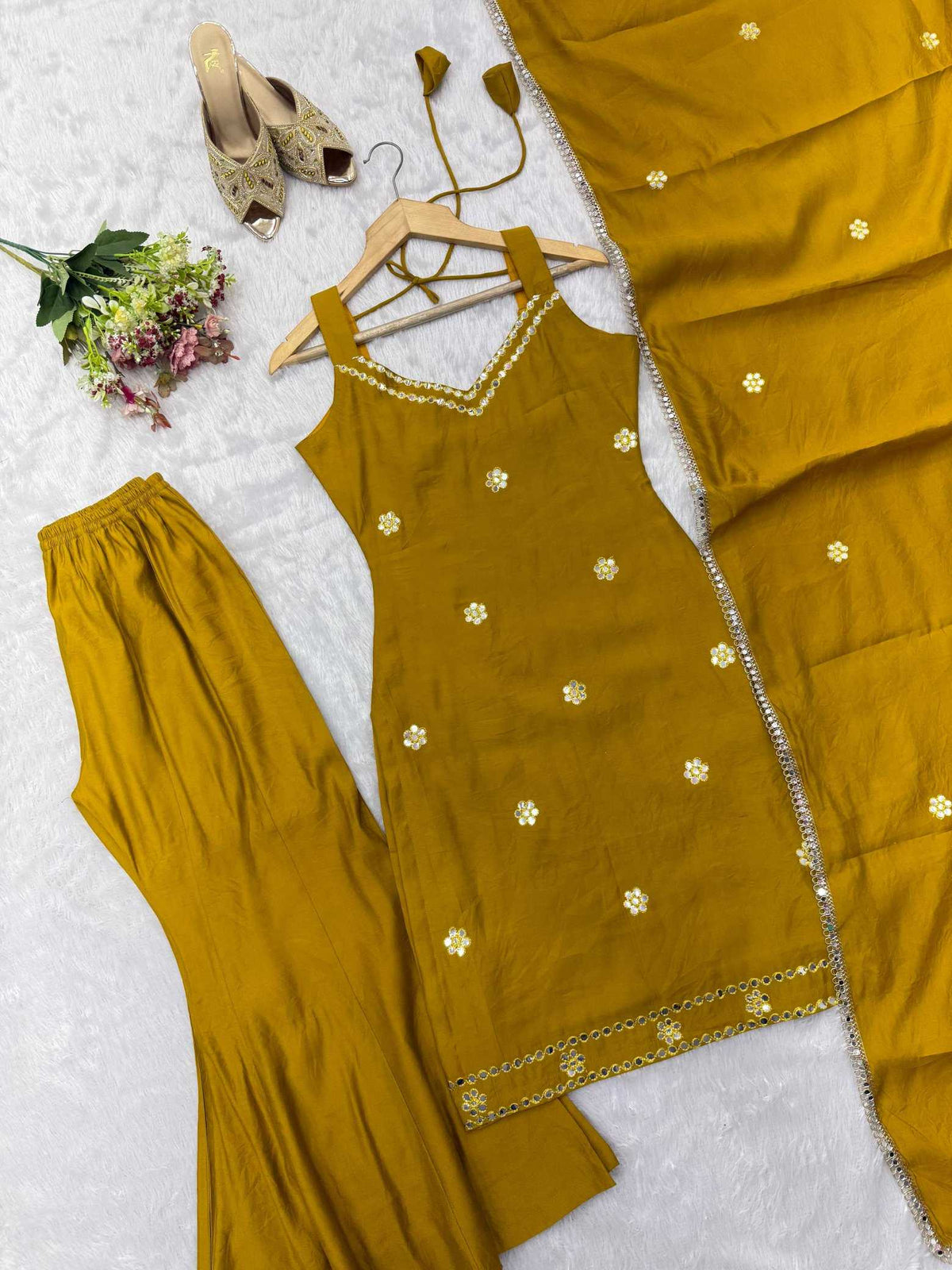 Premium Roman Silk Party Wear Suit 71
