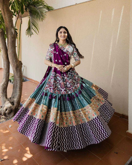 Navratri Heavy Muslin Designer Lehenga