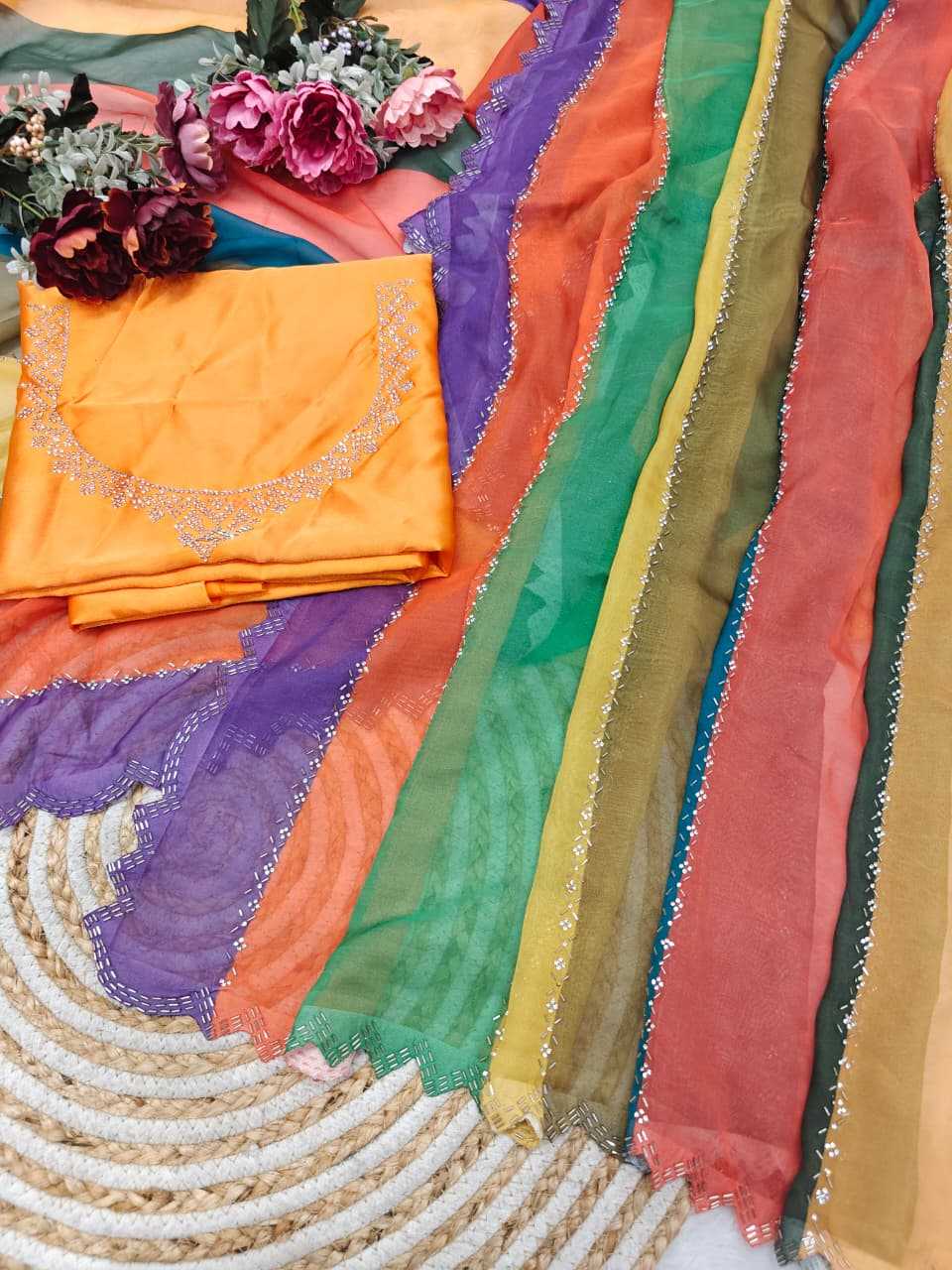 Pankh Tabby Silk Printed Saree