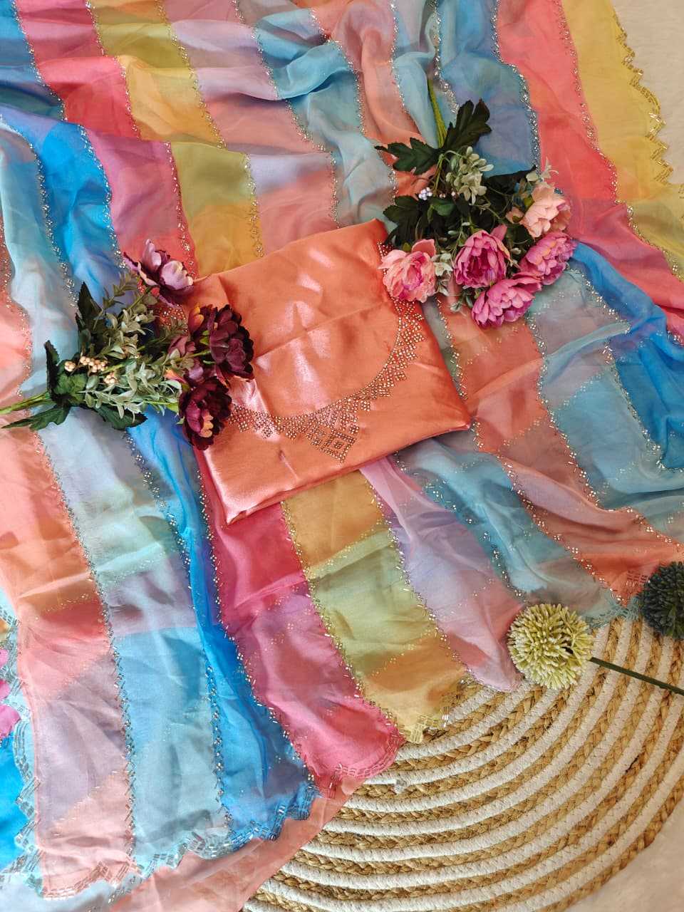 Pankh Tabby Silk Printed Saree