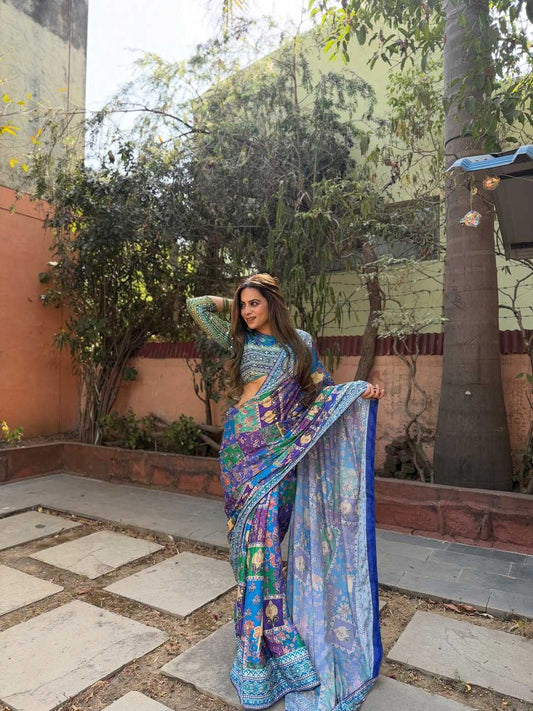 Seema Chinon Silk Soft Saree