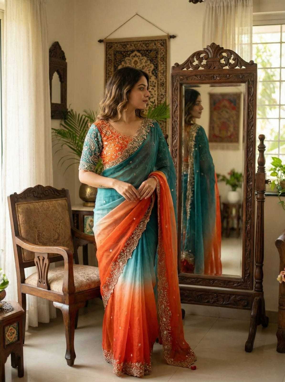 Sonam Satin Fancy Saree