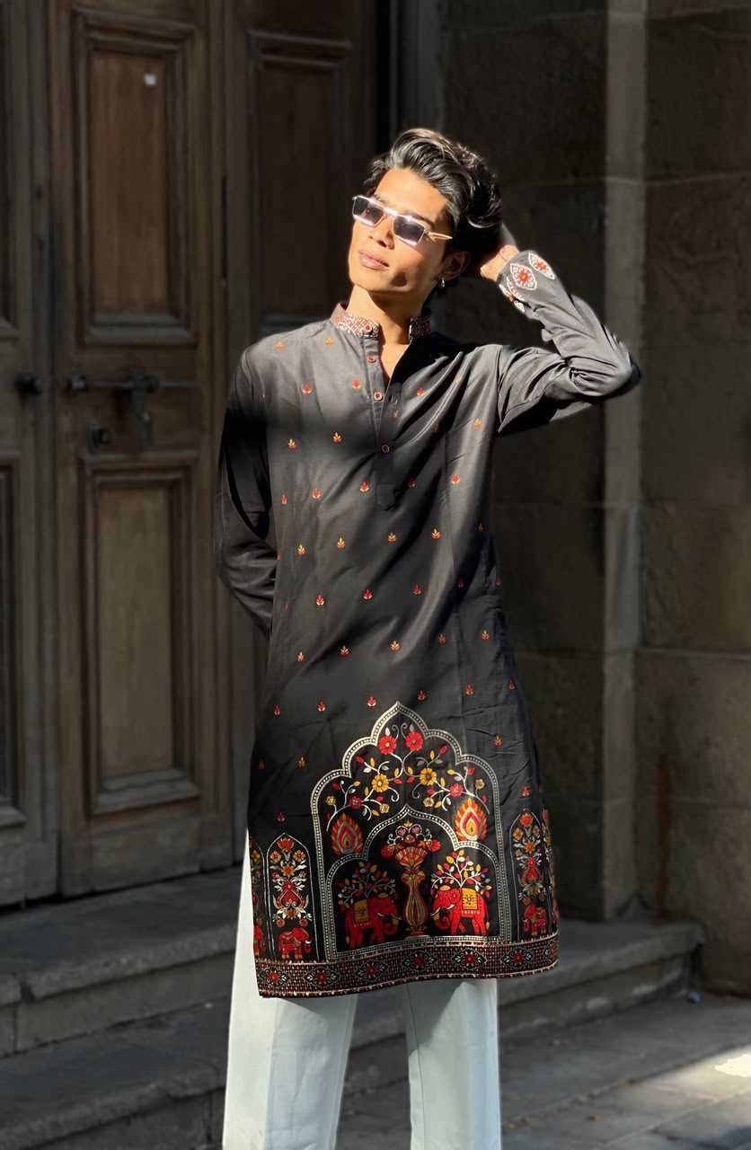 Royal Premium Silk Embroidered Kurta Pajama