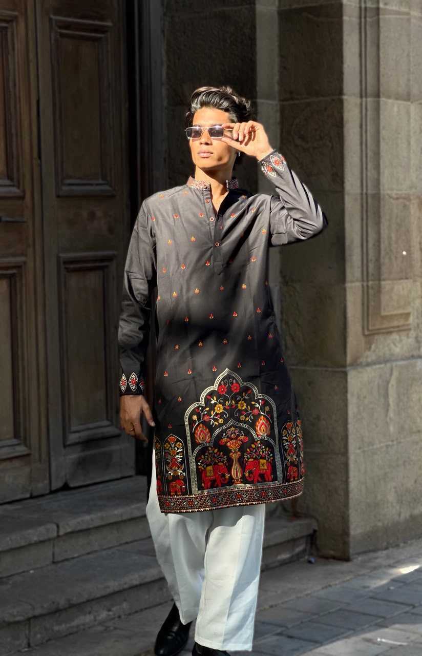 Royal Premium Silk Embroidered Kurta Pajama