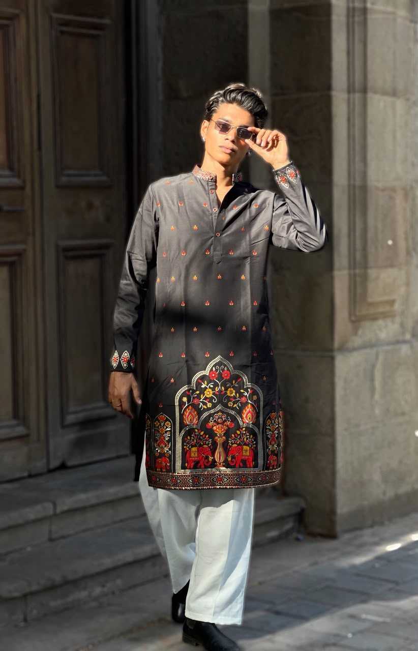 Royal Premium Silk Embroidered Kurta Pajama