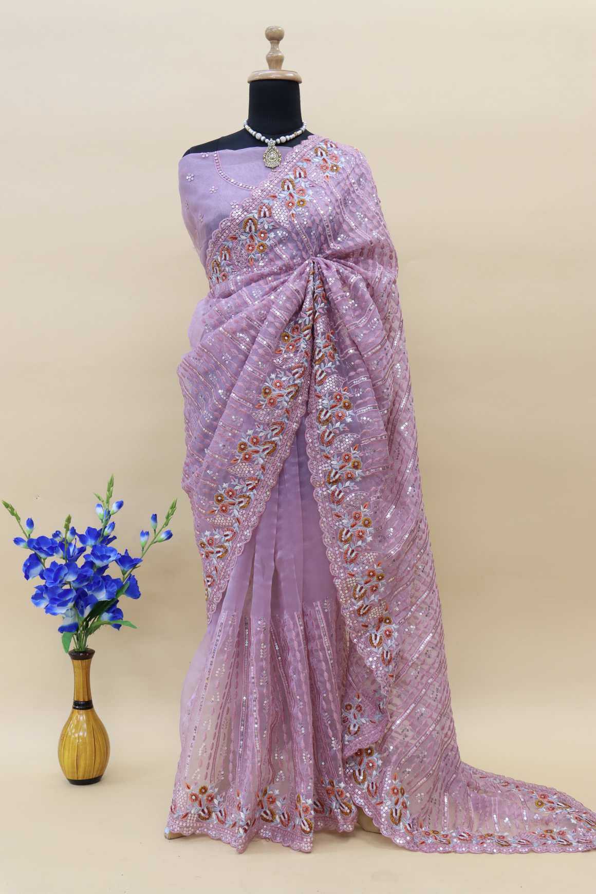 Organza Silk Designer Saree