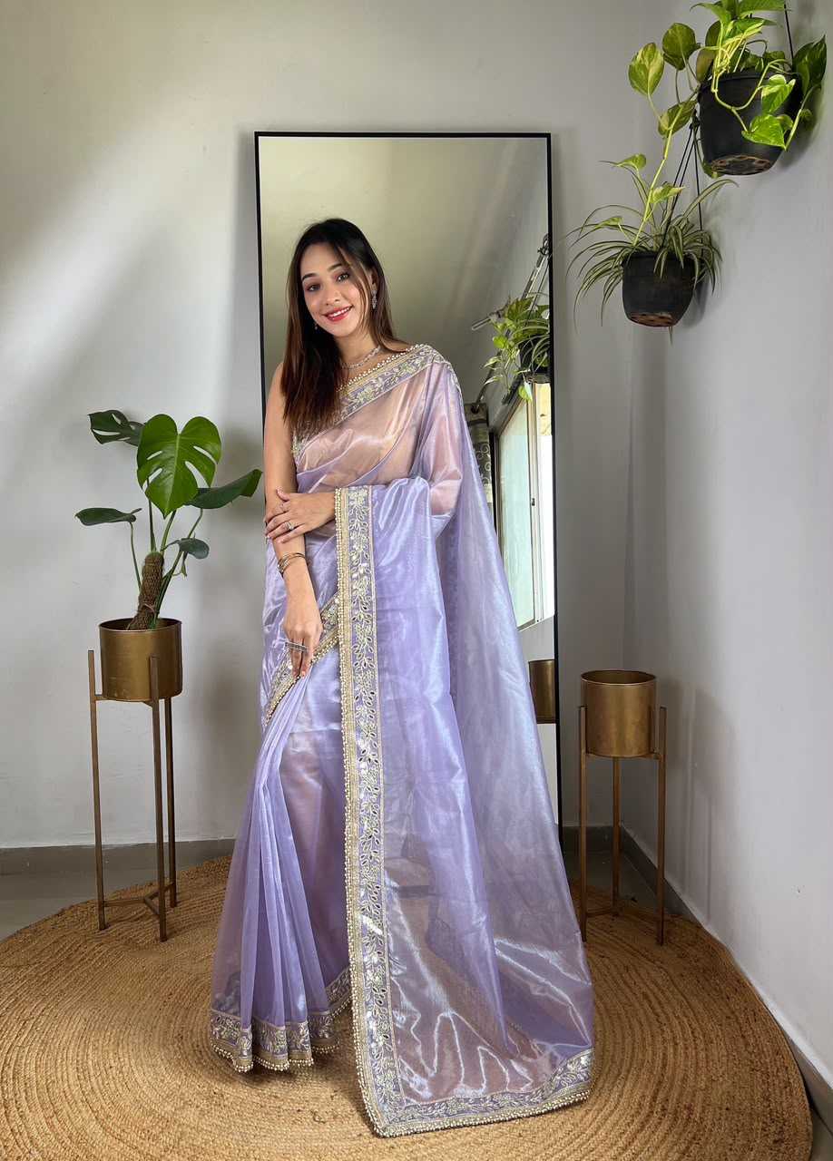 Tissue Silk Sequence Saree