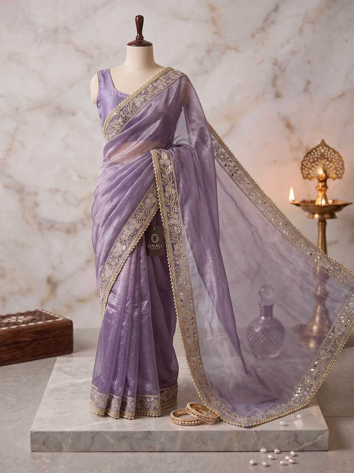 Tissue Silk Sequence Saree